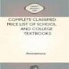 Complete Classified Price List Of School And College Textbooks
