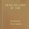 Herd Record Of The Association Of Breeders Of Thorough-Bred Neat Stock